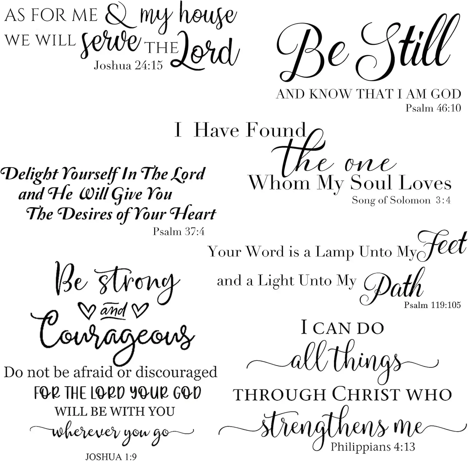 Be Still Bible Verse Wall Stickers Inspirational Quote Wall Decals - Peel and Stick for Bedroom, Living Room, Office & Bathroom (Be Still)