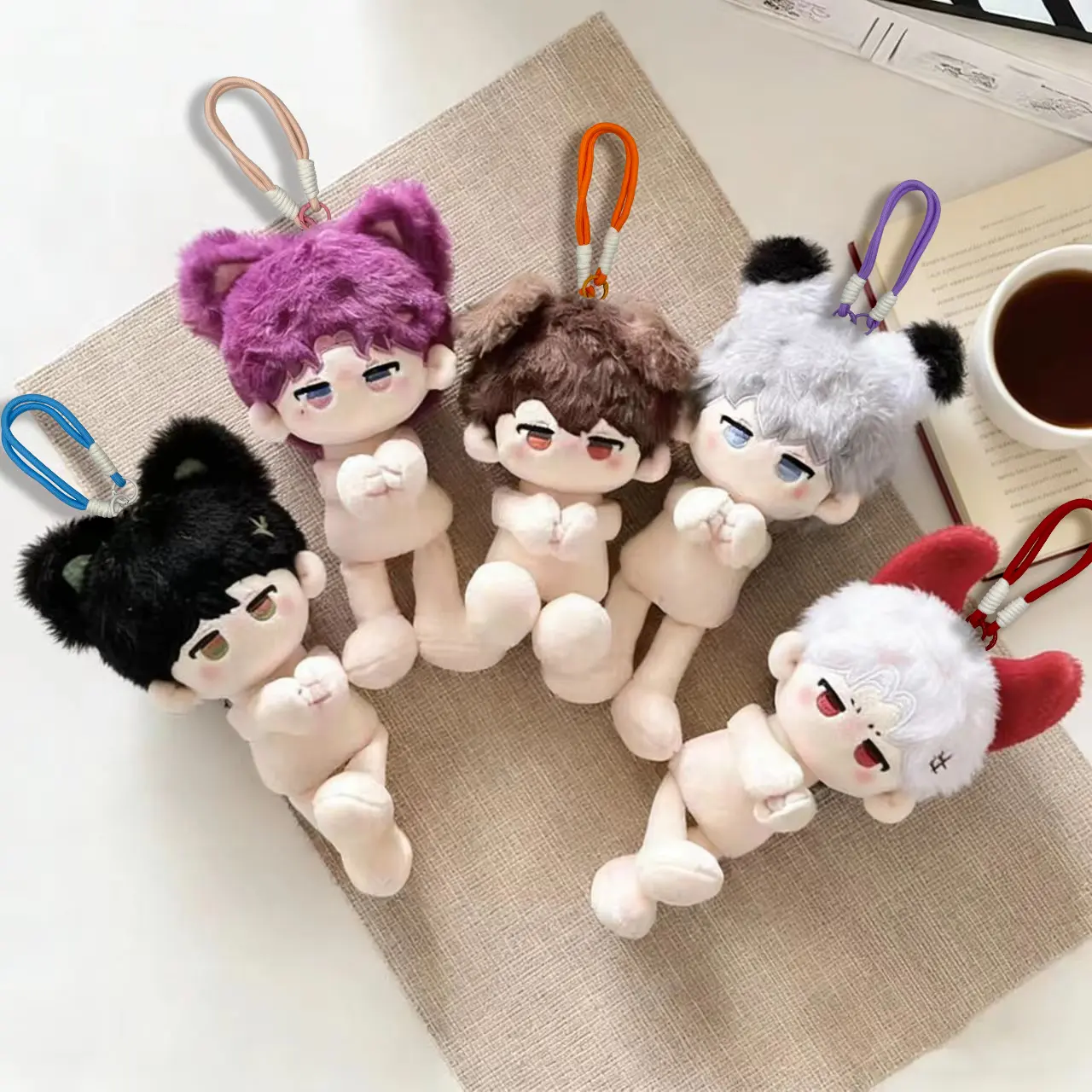 Love and Deepspace 15cm Plush Doll, Soft Cute Collectible with Magnetic Hands and Detachable Ears, Cuddly Doll Gift (Sylus, Rafayel, Zayne, Xavier, Caleb)