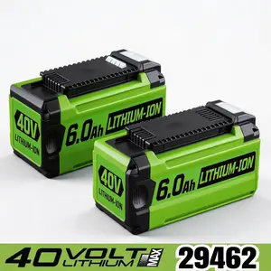 2 Pack 40V 6.0Ah Lithium-Ion Battery Replacement for Greenworks 29472 29462 2901319 25302 24322 Cordless Tools High Capacity Performance