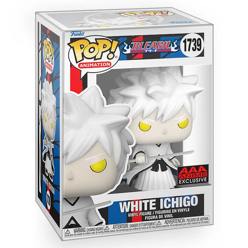 Funko POP Anime: Bleach - White Ichigo Vinyl Figure with Epic Collectibles Premium Box Protector Included