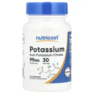 Nutricost Potassium, 99 mg , 30 Capsules