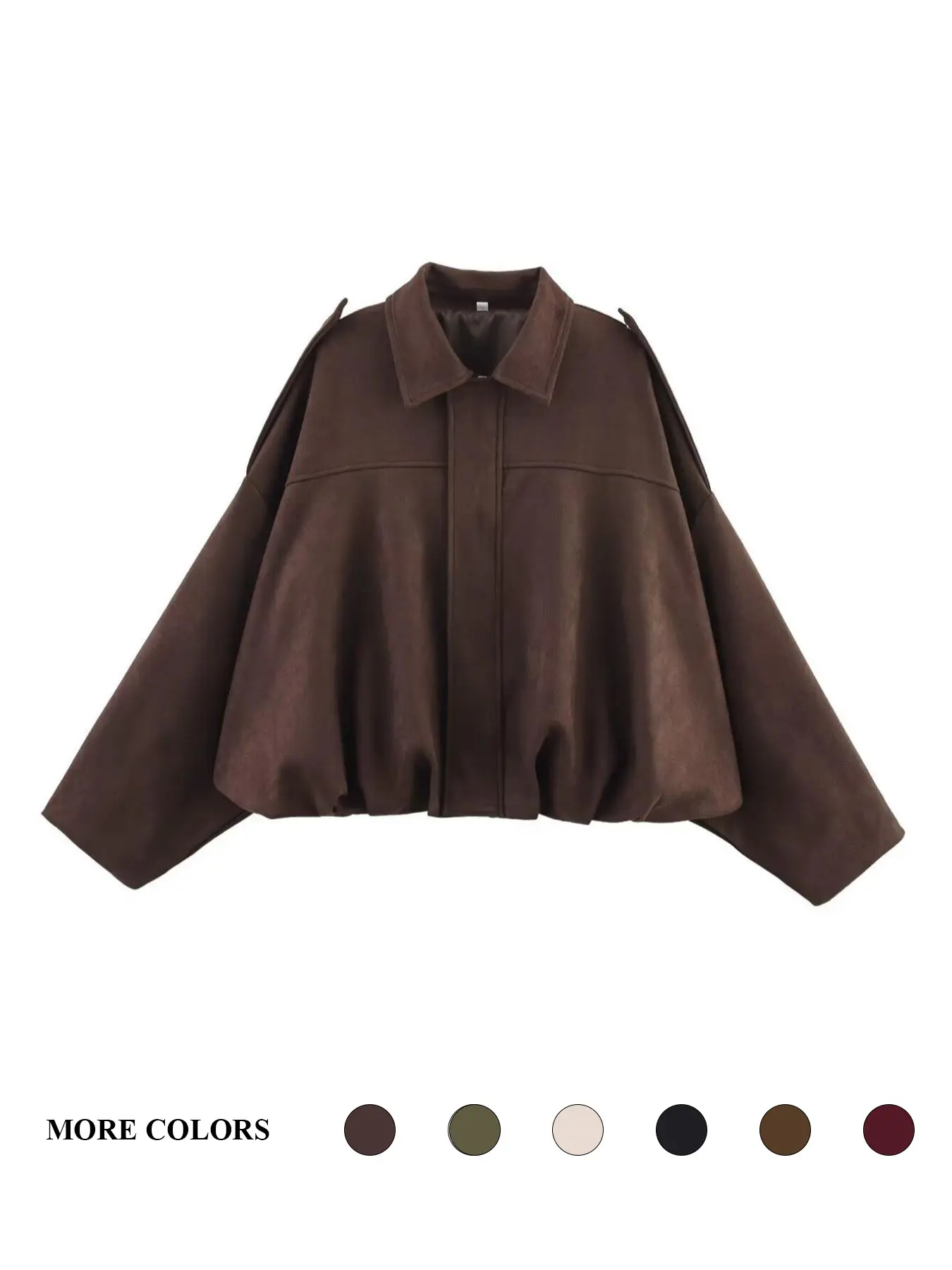 Women's Texture Woven Fabric Bomber Long Sleeve Fitted Jacket Coat, Stylish Aviator Outerwear for Women, Casual Fashionable Soft Winter Clothing, Womenswear