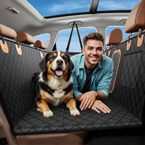Benazcap 600D Heavy Duty Dog Car Seat Cover for Back Seat 2026 Upgraded Hard Honeycomb Bottom Back Seat Extender for Dogs Holds 600lbs Waterproof Scratch Proof Nonslip Dog Hammock for SUV Safe and Comfortable
