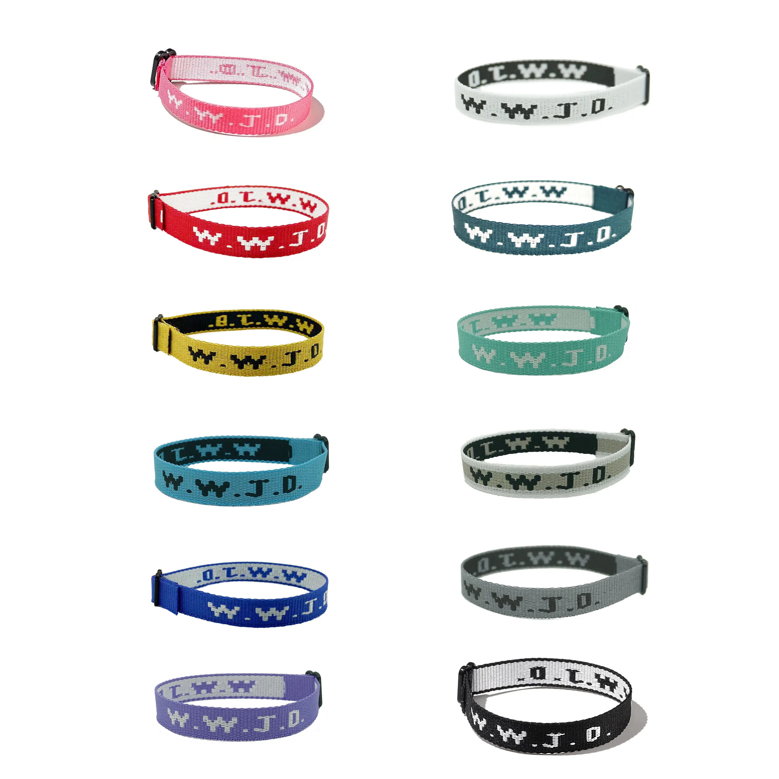 12 Pcs Adjustable Size WWJD Wristbands - Unisex Religious Christian Faith Symbol Gifts, Casual Daily Inspiring Message Costume Jewelry Bracelets, Male