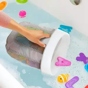 Hanging Mesh Bath Toy Storage Bag, 1 Count Quick Drying Bath Toy Storage Bag, Bathroom Toy Organizer, Home Organizer for Bathroom, Restroom Organizer Storage, Storage Pouch