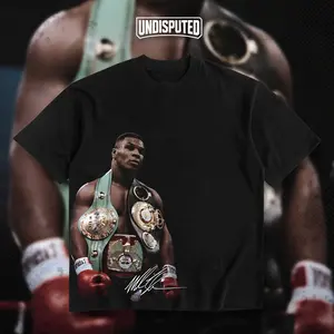 UNDISPUTED Iron Mike Tyson Undisputed Champion Heavy Cotton Shirt Boxing Iron Mike Shirt Menswear Direct-to-garment Breathable Printing