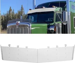 13" Drop Visor Compatible with 1984-1998 Kenworth W900 T800 T600 T300 with Split Flat Windshield 304 Stainless Steel Flat Roof Top Sun Visor