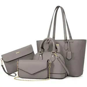 4PCS Women Fashion Handbags Purses Wallet Tote Shoulder Bags Casual Crossbody Bags, Best Gift for Ladies Girls TikTokShopBacktoSchoolGift