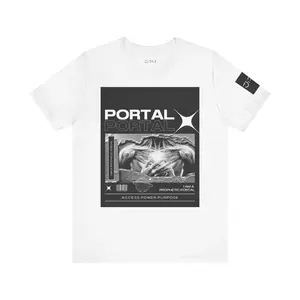 Portal Graphic Unisex T-Shirt - Prophetic Design for Trendsetters Casual Classic Cotton Menswear Short Sleeve Top Fashion Jersey Knit Medium