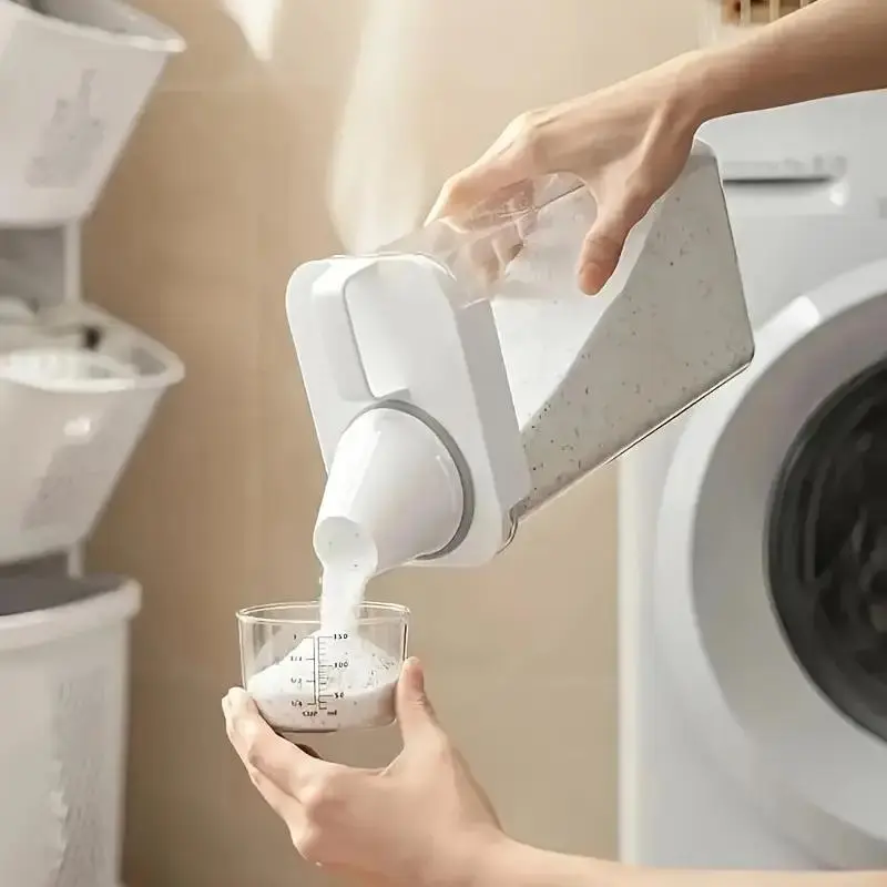 Durable Laundry Dispenser for Home Organization, Clear Powder Storage Bins in Multiple Sizes 1.1L 1.8L 2.3L, Perfect Laundry Solution, Plastic Kitchen Canisters, Detergent Powder Container
