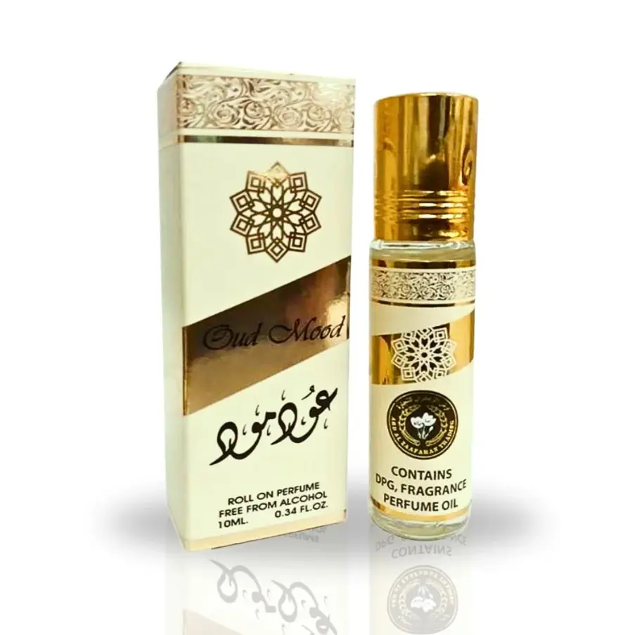 Oud Mood Roll-On Perfume Oil - 10ML (0.34OZ) by Ard Al Zaafaran ---- Miniature Perfume Oil For Men & Women.