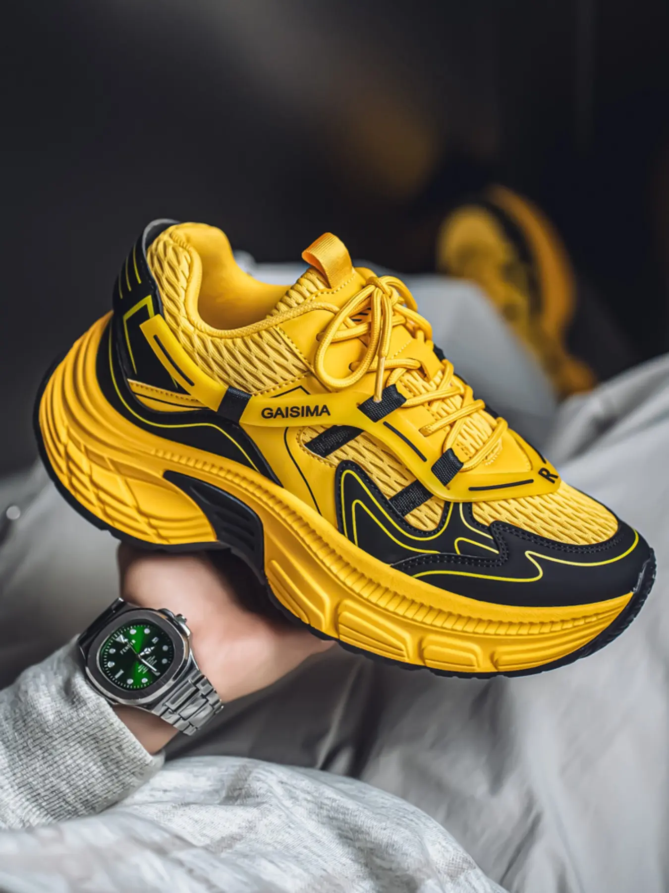 Men's Thick-Soled Colorblock Dad Shoes for Sports & Outdoor Activities, Retro Breathable Walking Sneakers, Athletic Sneakers, Street Style Fashion, Stylish Sneakers, Trendy Sneakers, Sporty Sneaker, Colorblock Patchwork Sneakers