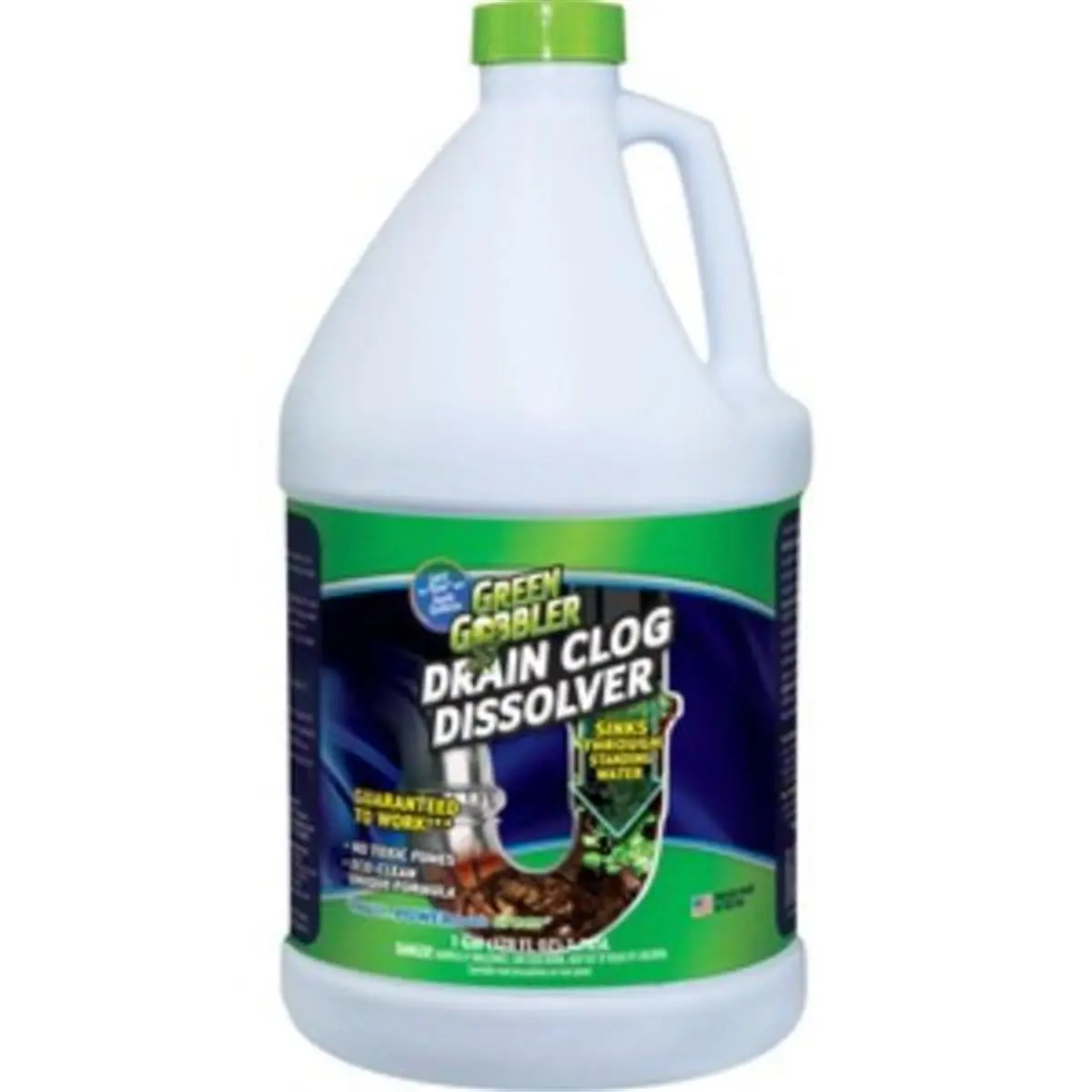 Green Gobbler 1 gal Liquid Powerful Household Drain Clog Remover - Powerful Cleaner for Main Drain Line