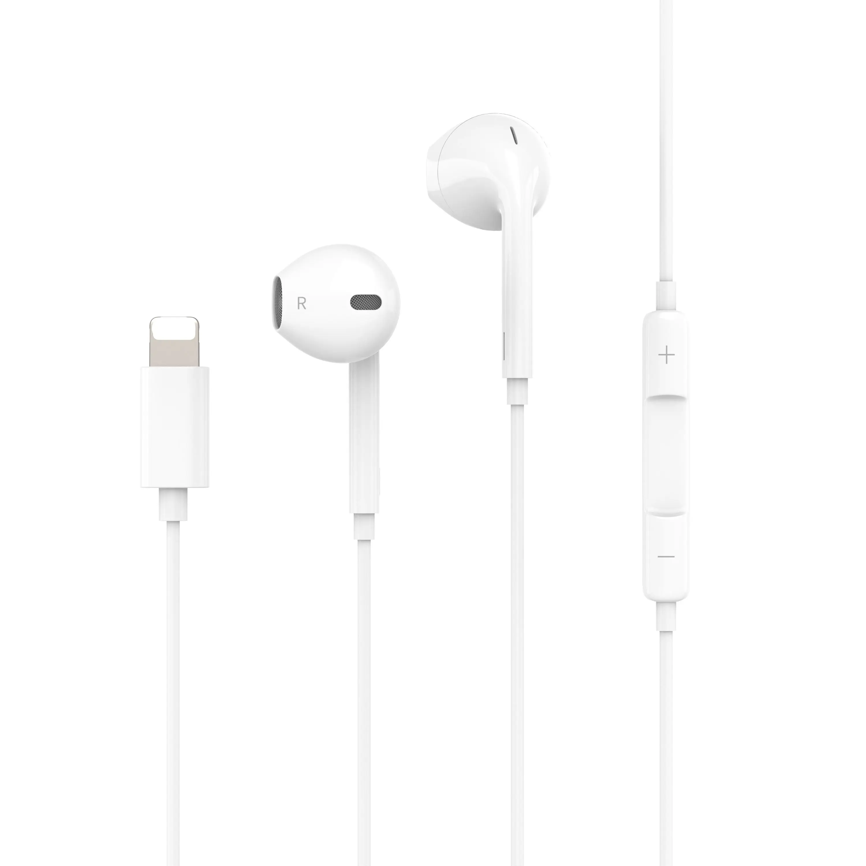 Wired Earphones for iPhone 14 13 12 Series with Lightning Interface, In-Ear Wired Earbuds Built-in Mic & Volume Control, Plug & Play Headphones for iPhone 11 Pro Max XS XR X 8 7, Ideal for Music Calls Gaming Work Running Commute