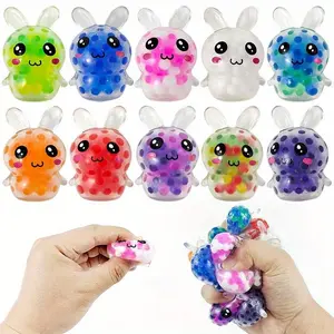 Easter Stress Relief Squeeze Bunny (12 Pcs), Kawaii Squishies, Squishy Fidget, Soft Gel Ball Toys, Slow Rebound Easter Eggshell Toy, Fun and Relaxing Gift Idea