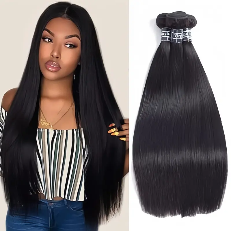 [Ashine] Hair 10A Straight/Body Wave Brazilian Virgin Human Hair Bundles 10 To 30 Inch 100% Unprocessed Straight Weave Hair Human Bundles