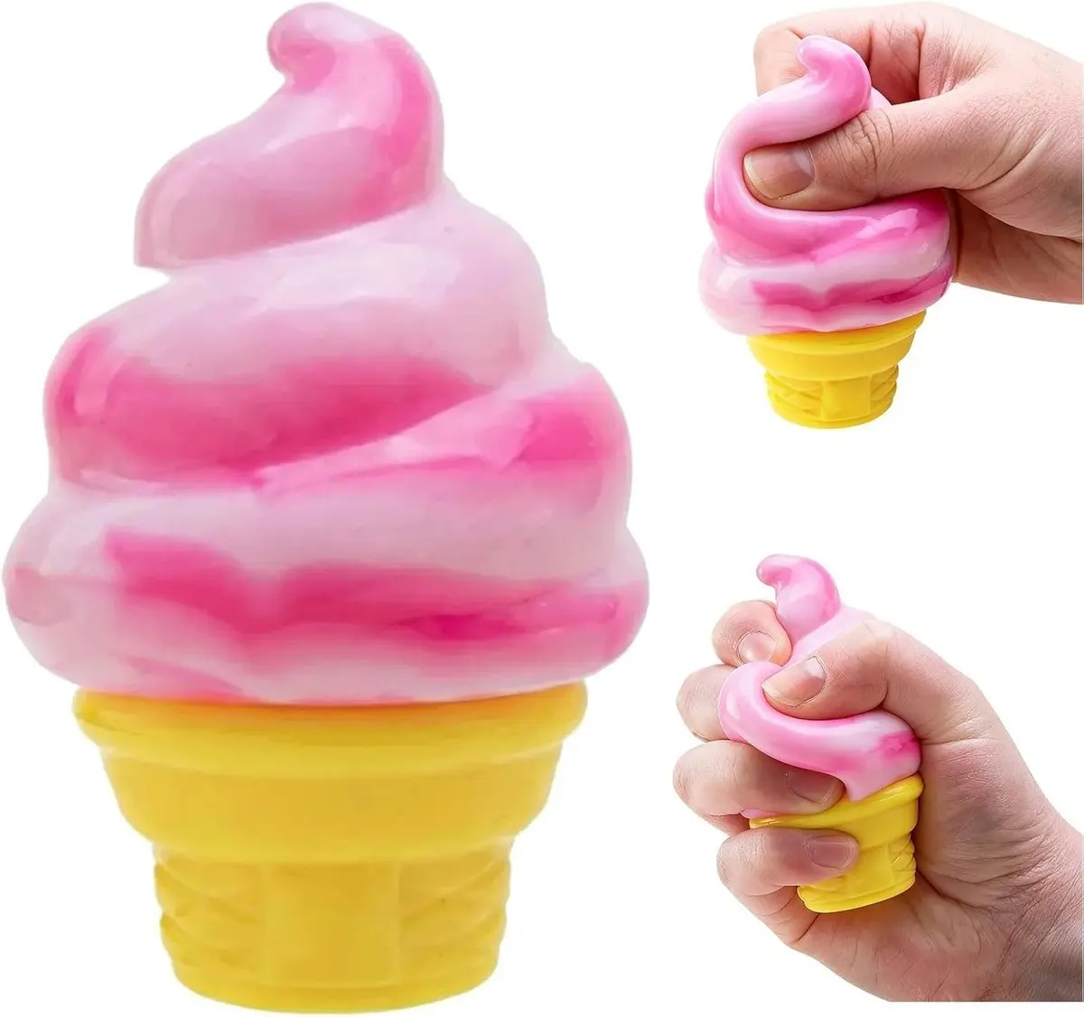 Stress Relief Ice Cream Squishy Toy, Classic Novelty Toy for Kids