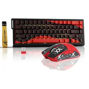 Wireless Gaming Keyboard & Mouse Set (2pcs/set), Keyboard & Mouse with Magnetic Charging, Tri-mode Mouse for PC MAC, RGB Gaming Keyboard