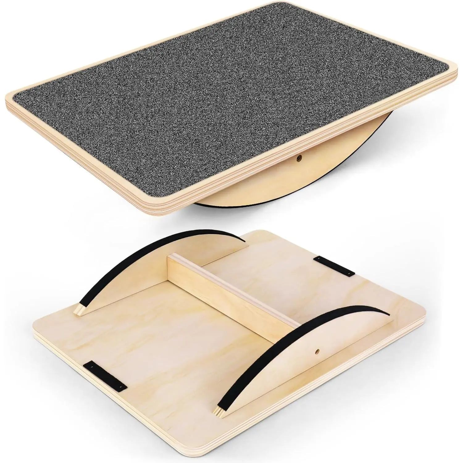 Balance Board Professional Wobble Board for Adults Anti-Slip 350LBS Balance Boards for  Standing Desk Core Strength Wooden Balance Board Rocker Board