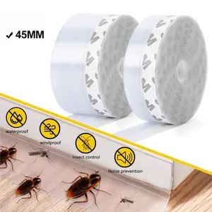 Strong Adhesive Door Draft Stopper - Ideal for Energy Saving on Doors & Windows-Durable Rubber Door Weather Stripping Seal Strip.