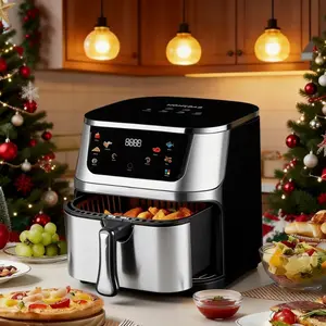 Air Fryer 8.45QT 1400W Oilless Oven Healthy Cooker Air Fryers Large Capacity with 6 Presets, LCD Touch Screen, Customerizable Cooking, Non-Stick Basket