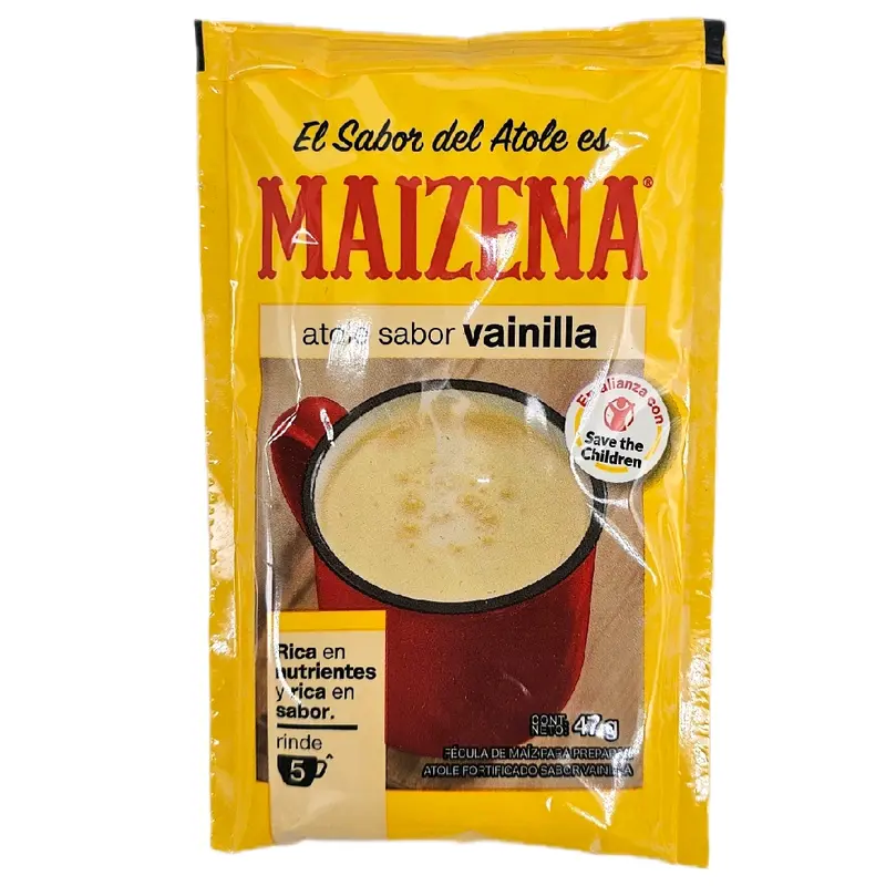 Maizena Atole Sabor Nuez, Fresa, Napolitano & Vainilla Corn husk to prepare atole 1 bag