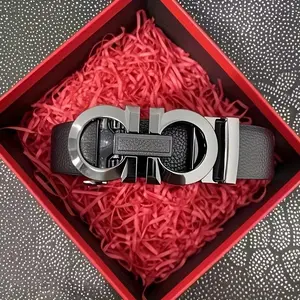 Men'S Fashionable Automatic Buckle Belt - Black, Classic Style, Versatile, Sequin Detail, Elegant Accessory for Casual and Formal Wear, Faux Leather Panel, Alloy Buckle, Automatic Buckle Belt |       Sequin Detail Belt |       Fashionable Design