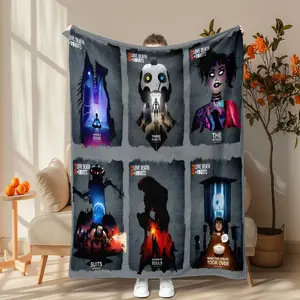 1pc 'dead Machine Six Parts' Pattern Blanket, Soft and Comfortable Throw for Couch, Travel, Camping, All-Season Gift Blanket