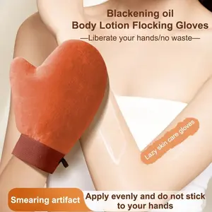 Reusable Body Self-Tanning Soft Double-Sided Glove, Lotion Body Cleaning Glove, Prevents Sticky Hands Applicator, Ideal for Smooth Application,Tanning Mitt – Streak-Free, Flawless Application, Flawless Results, Reusable & Washable, & Velvety soft Body Car