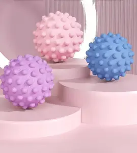 Pink Mini Spiky Massage Ball 4.5cm Portable Stress Relief Muscle Relax Ball for Hand Foot Sole Therapy Workout Recovery