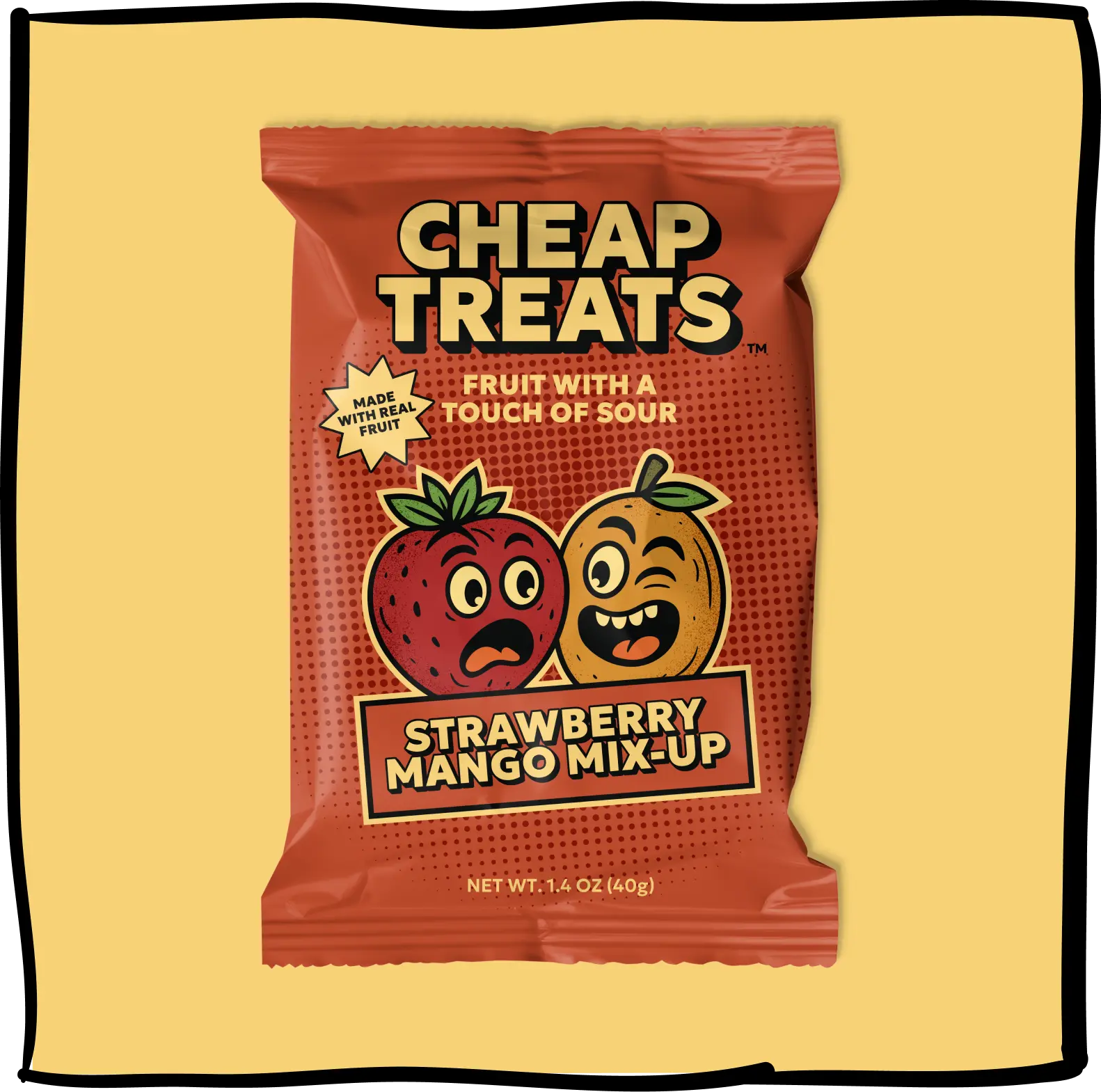 Strawberry Mango Mix-Up Fruity Sour Candy Treats