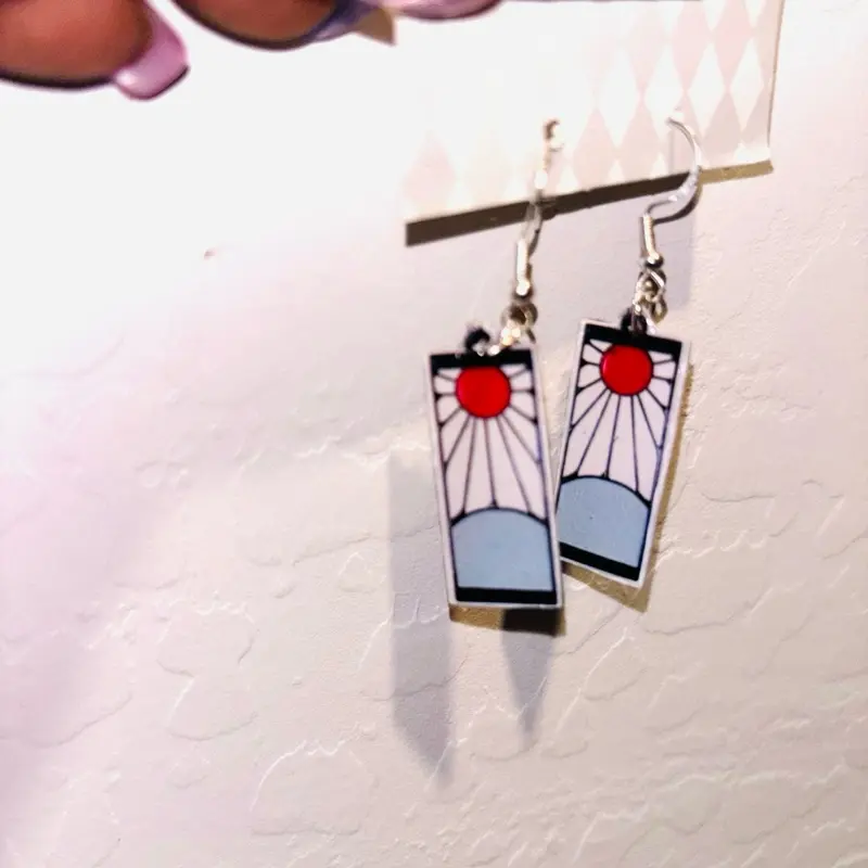 Kimetsu No Yaiba Tanjiro Hanafuda Earrings