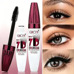 7D Waterproof Volume Mascara, Voluminous Lengthening Mascara, Long Lasting Natural Curling Lashes Mascara for Professional Eye Makeup, Made for Women and Girls