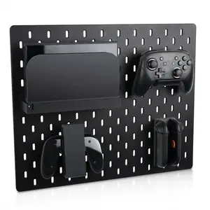 Pegboard Organizer for Nintendo Switch 2 Compatible with IKEA SKADIS｜NS2 Dock Shelf, Gaming Pro Controller Holder, JoyCon Magnetic Holder, JoyCon Grip Stand | 4pcs
