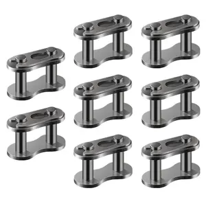 8pcs #428 Chain Master Links, Steel Alloy Heavy Duty Roller Chain Links For Bike,Bicycle,Mini Kart,Karting,Pit,ATV,Scooter