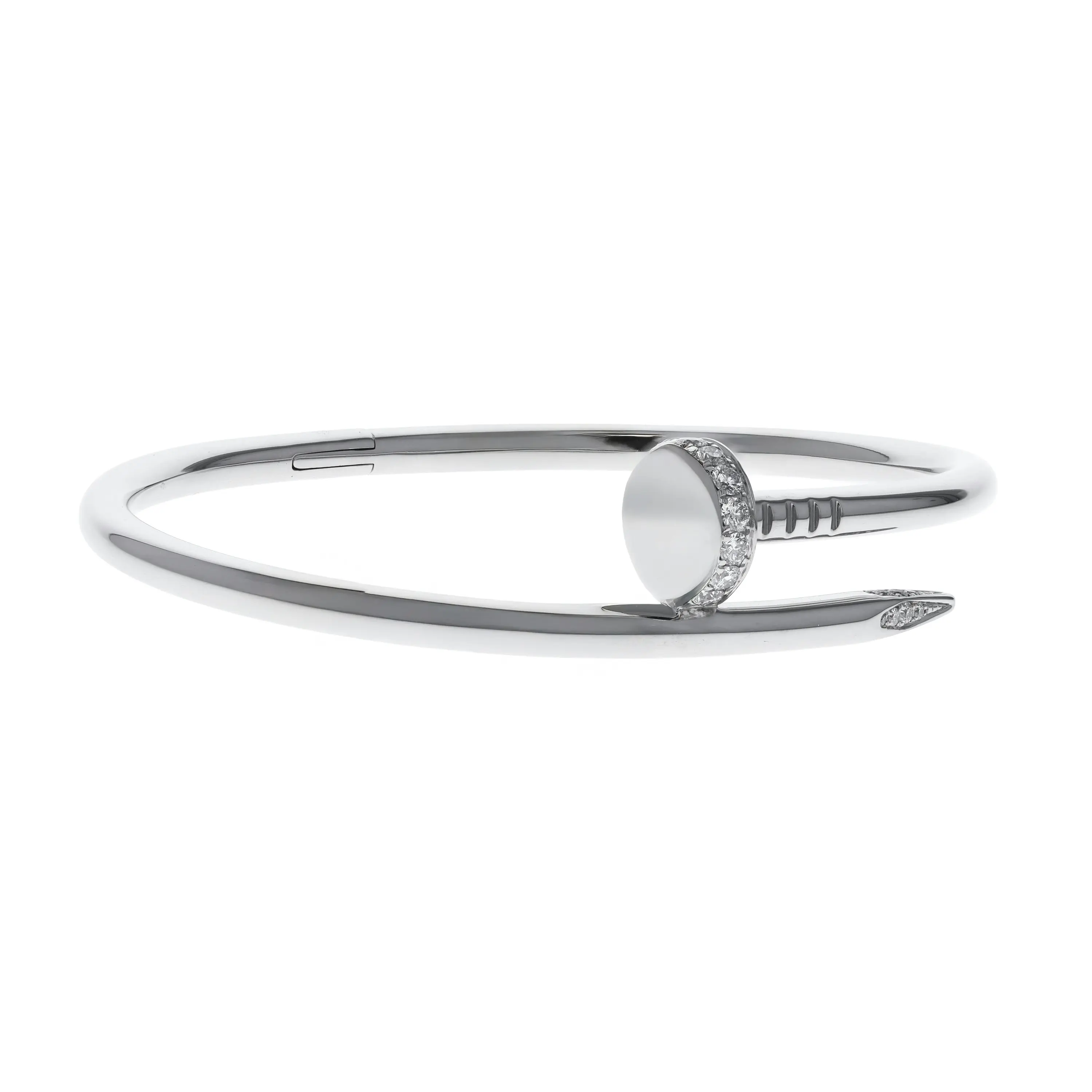 Pre-owned Cartier Juste Un Clou Bangle Bracelet Size 17