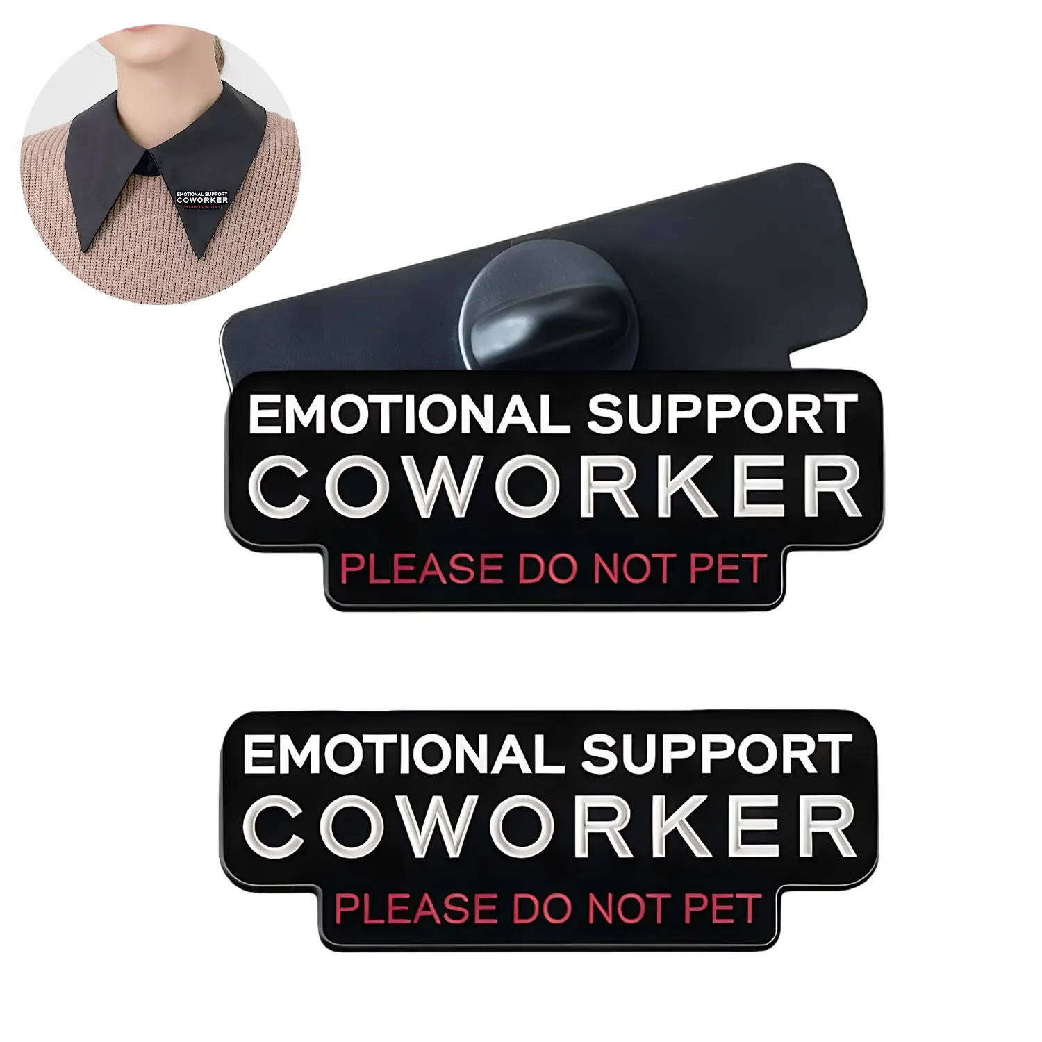 Fashion 2-Pack Funky Cartoon Enamel Lapel Pins Set - Humorous Workplace Collar Clips, Decor Pins, Mini Id Card Accessories, Collectibles, Gifts for Coworkers, Emotional Support Presents, Self-Parody Brooches, Business