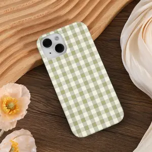 Pastel Plaid Aesthetic Soft TPU iPhone Case - Soft Cover, Fresh Minimalist Style, Multi-Model Mobile Phone Accessories for iPhone 17,16,15,14,13,12,11, Ideal Gift for Loved Ones