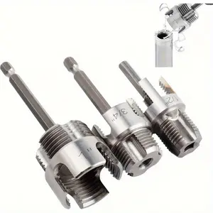 Heavy-Duty PVC Pipe Threading Tool Kit, 1/2", 3/4" & 1" Male and Female Threads, Compatible with PVC, PPR & MPP Pipes, Tool Set for DIY & Professional Plumbing