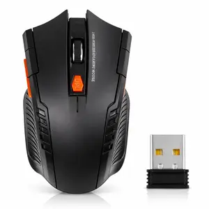 2.4G Wireless Mouse with Adjustable 1600DPI Precision Gaming Mouse Long Battery Life 6 Buttons USB Receiver Included Compact Portable Design