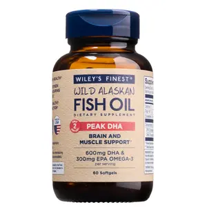 Wiley's Finest Wild Alaskan Fish Oil Peak DHA - 900mg EPA and DHA Omega-3s