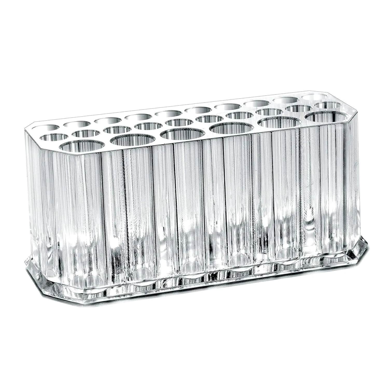 Clear Acrylic Makeup Eyeliner Lip Liner Holder Organizer, 26 Spaces Cosmetics Storage Box