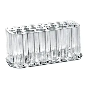 Clear Acrylic Makeup Eyeliner Lip Liner Holder Organizer, 26 Spaces Cosmetics Storage Box