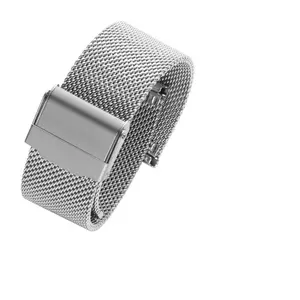 Metal Milanese mesh strap, woven steel strap, universal stainless steel watch strap for men and women, fine steel watch chain