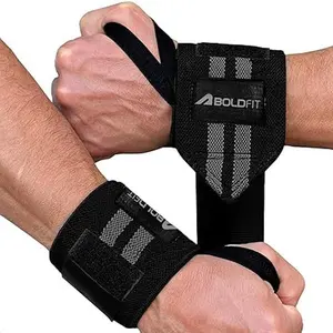 Boldfit Wrist Supporter for Gym Wrist Band | For Men Gym & Women with Thumb Loop Straps - Wrist Wrap | Gym Accessories for Men Hand Grip & Wrist Support Sports Straps for Gym outdoorfun