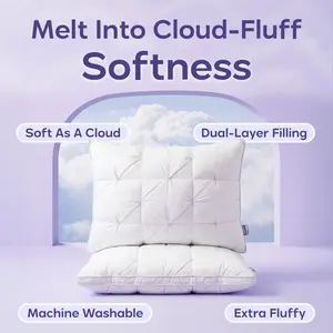 Mellow Sleep | Ploof Pillow – Extra-Fluffy Dual-Layer Pillow, Cloud-Like Soft Plush Bed Pillow with Breathable Support, Never Flat, Neck-Cradling Comfort for Side, Back & Stomach Sleepers, Machine Washable