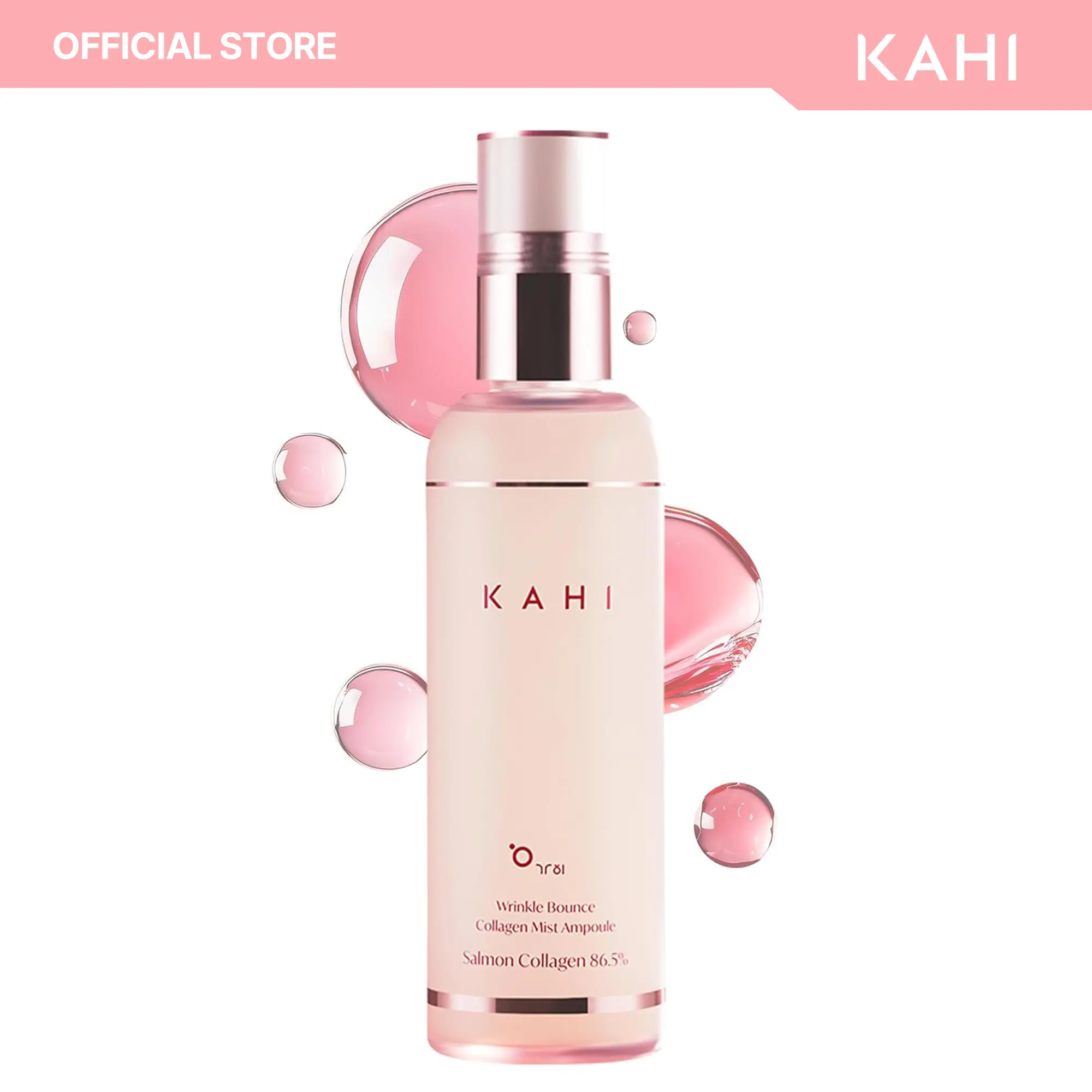 KAHI Fine Line Bounce Collagen Serum Facial Mist Ampoule - Korean Gentle Rejuvenating Skincare, Radiant Skin Repair, Soothing Daily Moisturizer Spray (4.05 fl oz), Hydrate
