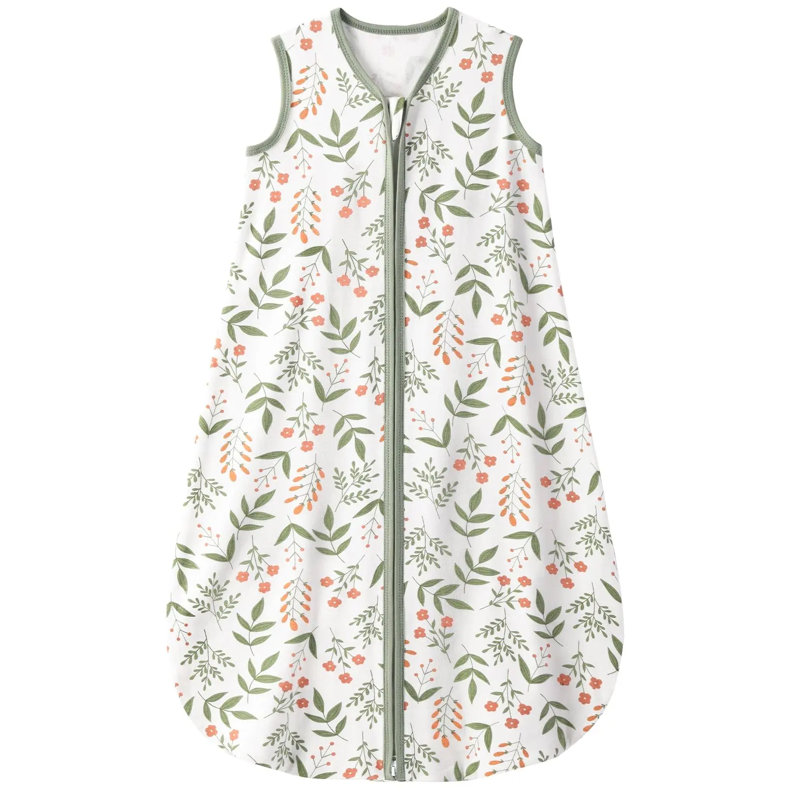Yoofoss Baby Sleep Sack 0-6 Months Wearable Blanket for Babies 100% Organic Cotton 2-Way Zipper TOG 0.5 Toddler Sleeping Sack Floral Design