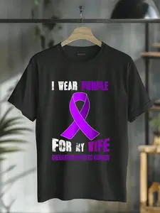 100% Cotton MY WIFE - MY RHEUMATOID ARTHRITIS WARRIOR T-Shirt