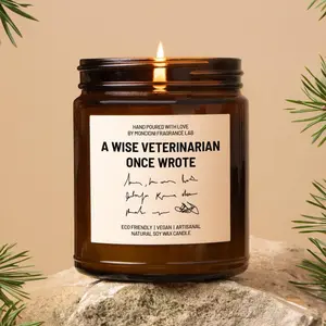 [Sale off up to 50%] A Wise Veterinarian Once Wrote Scented Soy Candle, Funny Graduation Gift For Veterinarian, Personalized Gift, Congratulations Gift, Vet Gift